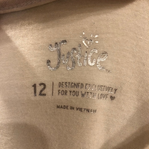 Sz 12 long sleeve Justice tee shirt w/Unicorn - Picture 3 of 8